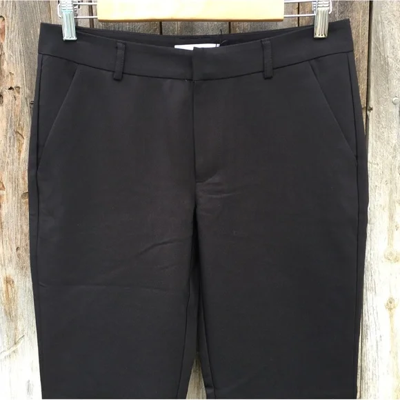 NWT Anine Bing Straight Leg Pant Cotton Stretch Black S - Picture 4 of 15
